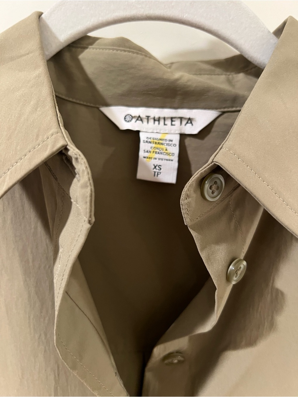 Athleta Midday Relaxed Shirt Olive Green NWT - Picture 11 of 12
